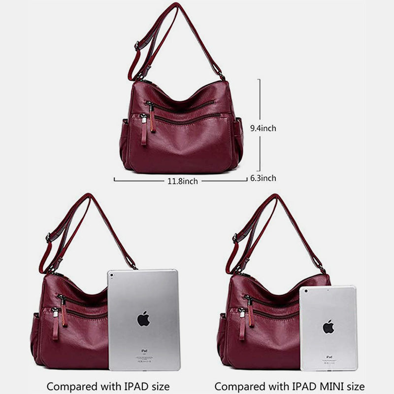 Retro Style Multi-Pocket Large Crossbody Bag - image 11