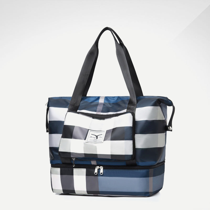 Travel Duffel Bag Sports Gym Shoulder Overnight Bag with Shoes Compartment