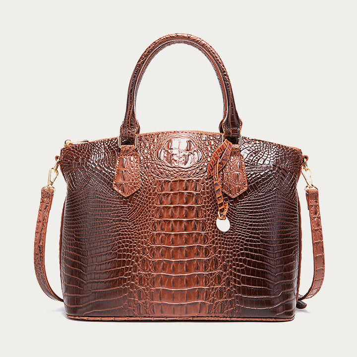Tote For Women Daily Use Retro Crocodile Crossbody Bag - Sienna - image 0