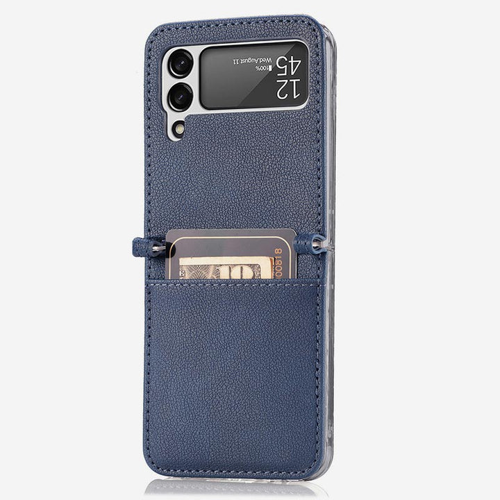 Samsung Galaxy Z Flip& Z Flip 5 6 Phone Case Leather Phone Bag with Card Holder
