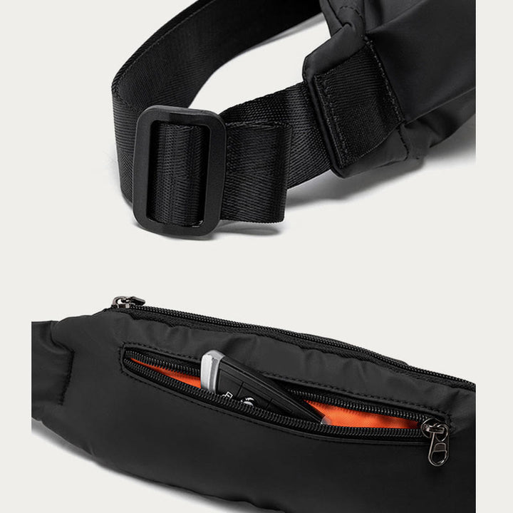 Sling Bag For Men Slim Lightweight Oxford Chest Phone Bag