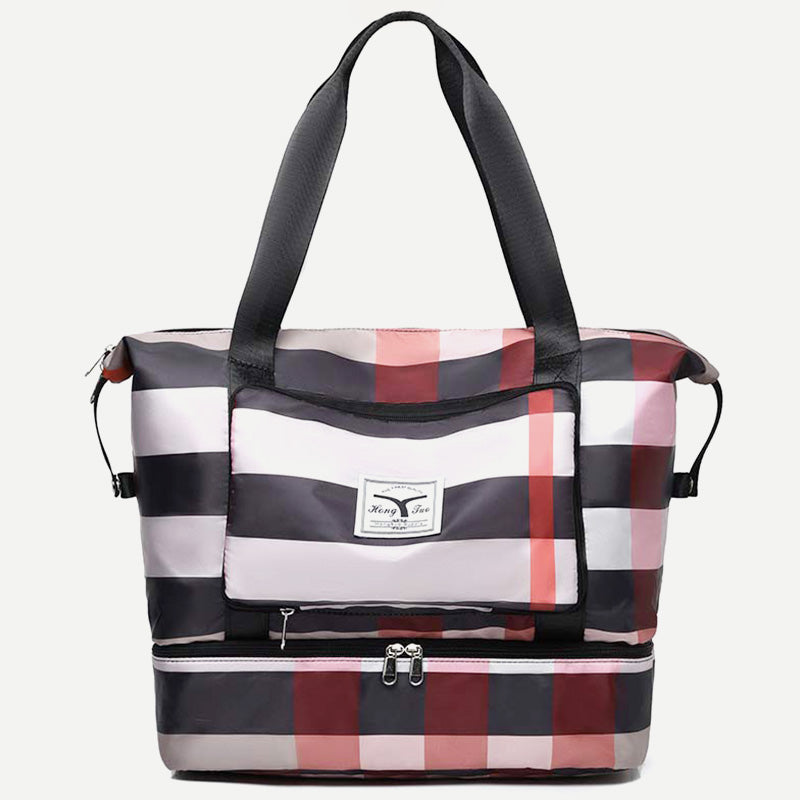 Travel Duffel Bag Sports Gym Shoulder Overnight Bag with Shoes Compartment