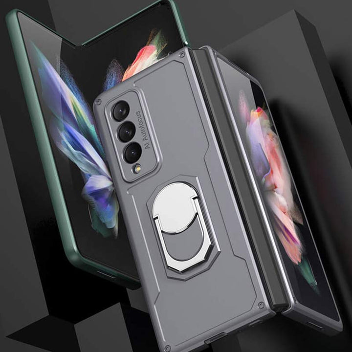Phone Holder Holster For Galaxy Z Fold 3 Rotating Kickstand Clip Phone Case