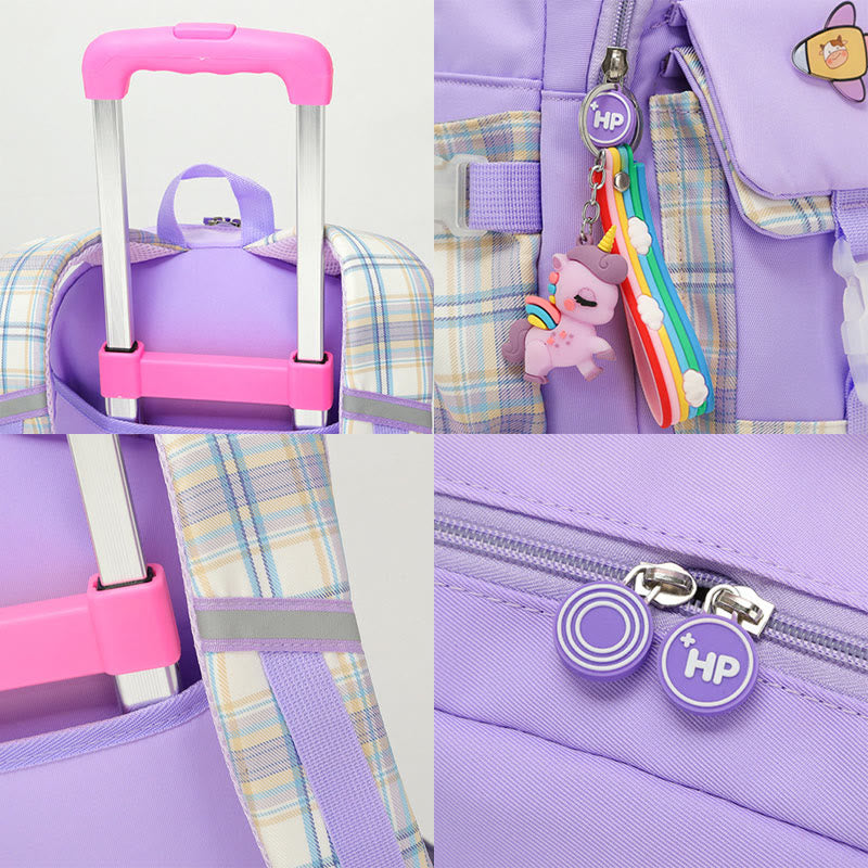 School Backpack For Kids Cute Pattern Rolling School Bag - image 18