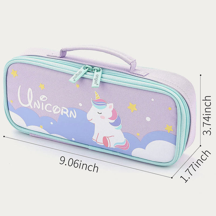 Cute Pencil Case For Kids Cartoon Style Roomy Case