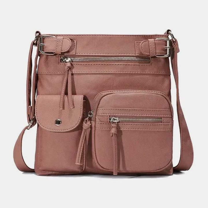 Large-Capacity Waterproof Crossbody Bag - LightCoral - image 14