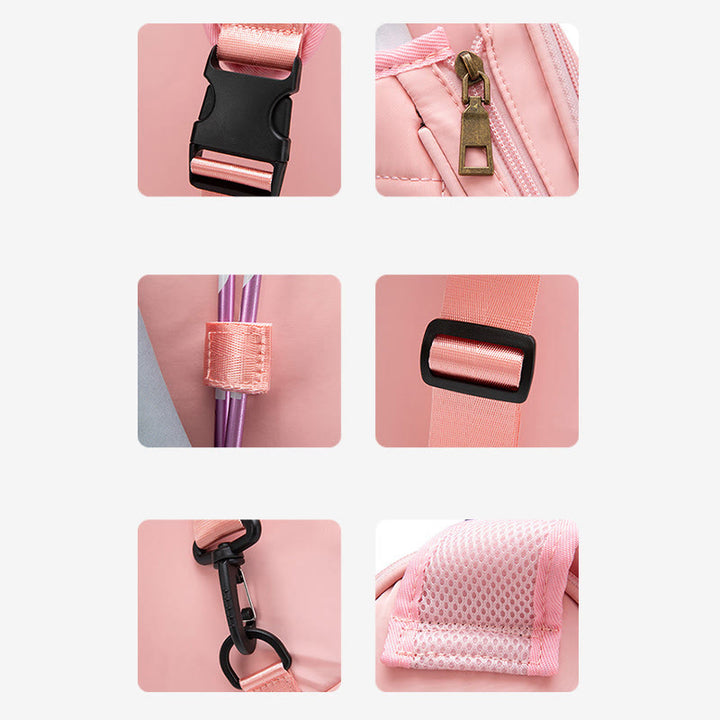Racket Bag For Women Plaid Pattern Waterproof Polyester Crossbody Bag - image 13
