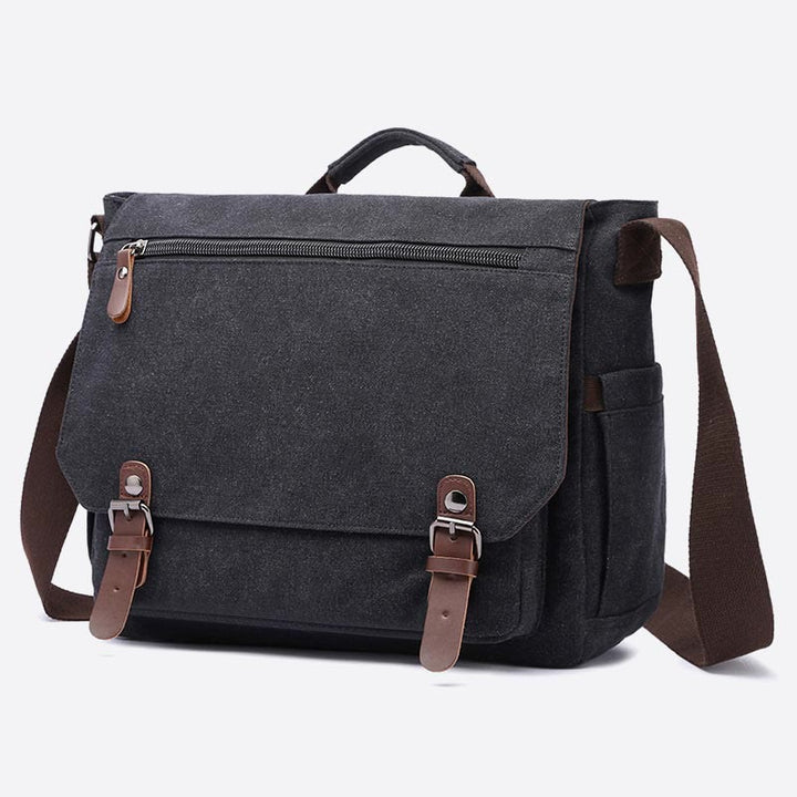 Messenger Bag for Men Portable Large Capacity Canvas Business Briefcase