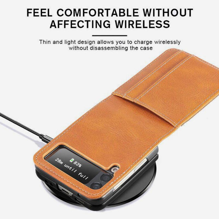 Samsung Galaxy Z Flip& Z Flip 3/4/5/6 Phone Case Leather Phone Bag with Multi-Slot