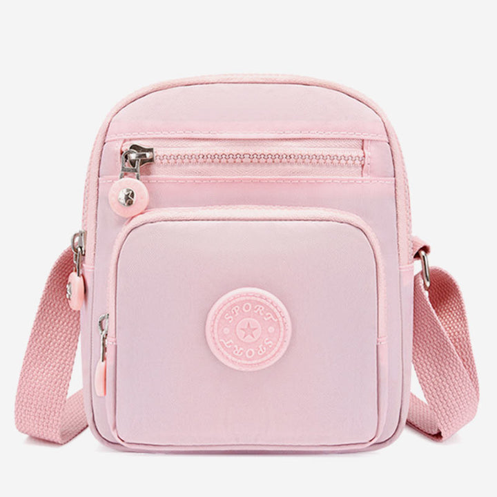 Lightweight Small Solid Color Crossbody Bag Multi-Pocket Cell Phone Purse