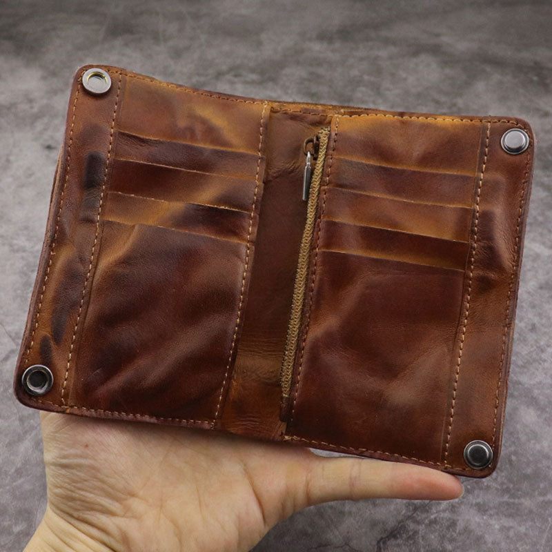 Retro Vertical Multi-slot Handmade Wallet Card Case - image 4