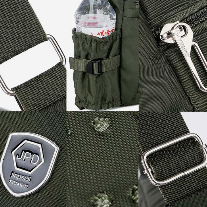 Lightweight Multi-Pocket Nylon Crossbody Bag Men's Casual Messenger Bag