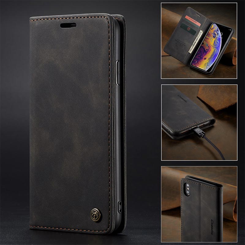 Leather Phone Case Phone Bag for iPhone Samsung with Card Holder Banknote Pocket