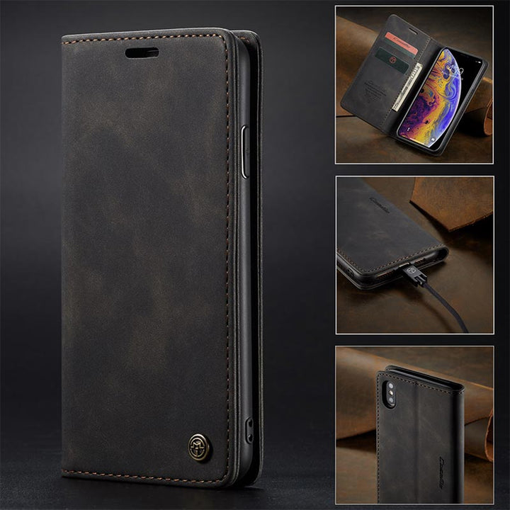 Leather Phone Case Phone Bag for iPhone Samsung with Card Holder Banknote Pocket