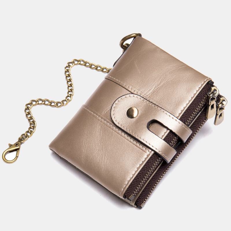 RFID Blocking Genuine Leather Wallet Card Holder