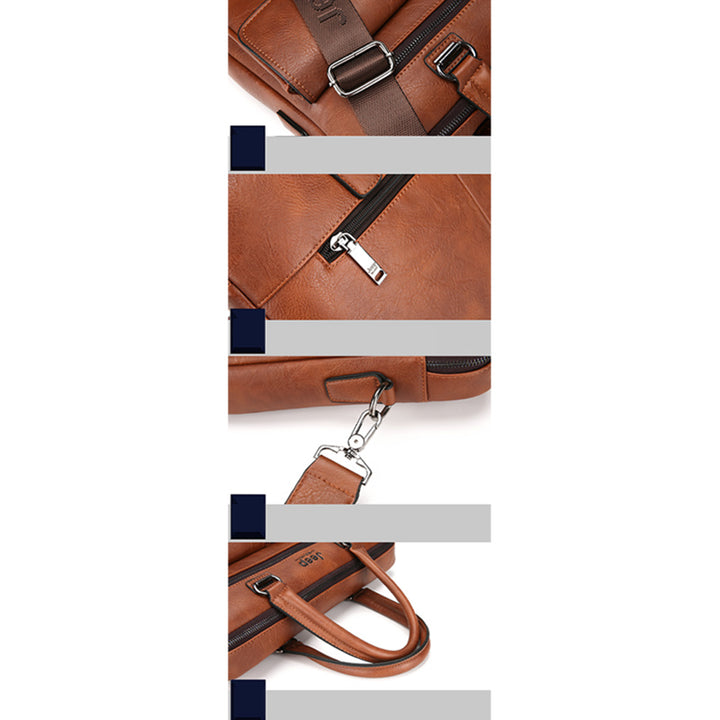 Vintage Briefcase for Men Laptop Computer Business Travel Messenger Bag