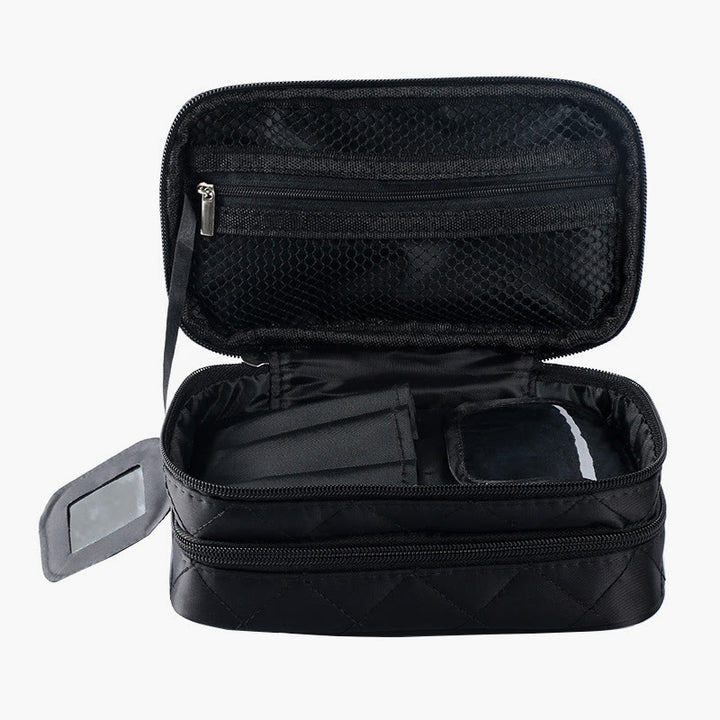 Waterproof Double Compartment Makeup Bag Nylon Portable Storage Bag