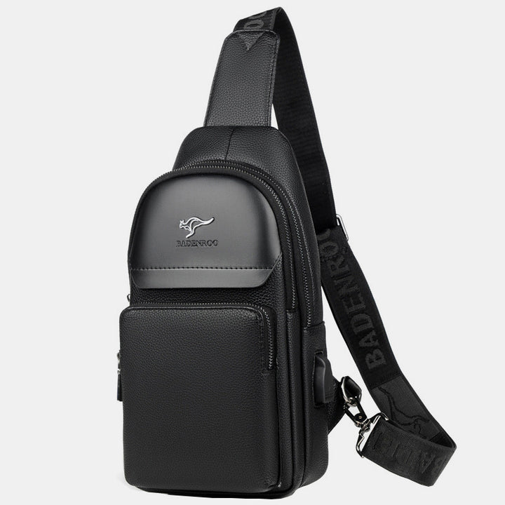 Multipurpose Sling Bag Waterproof Soft Crossbody Backpack with USB Charger Port