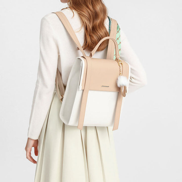 Lady Backpack Texture Vegan Leather Women Stylish Travel Daypack - image 2