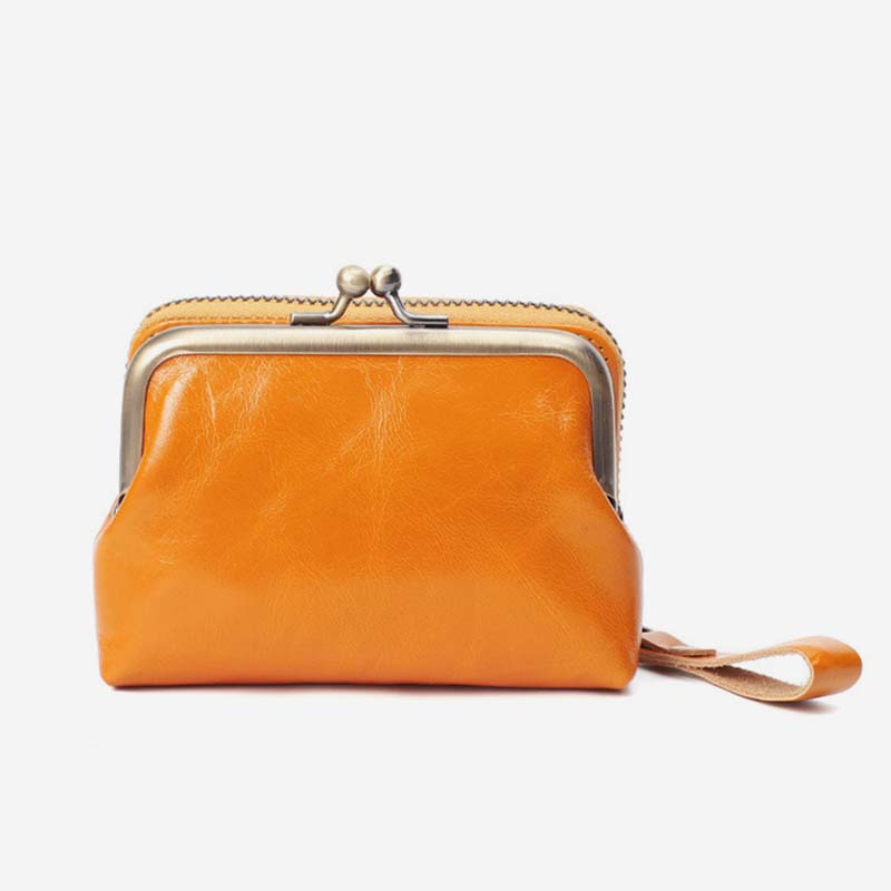 Retro Card Case Coin Purse Wallet Mini Handbag Zipper for Women - image 5