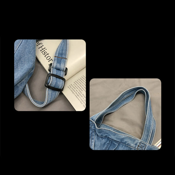 Denim Tote Bag For Women Large Capacity Crossbody Bag - image 14