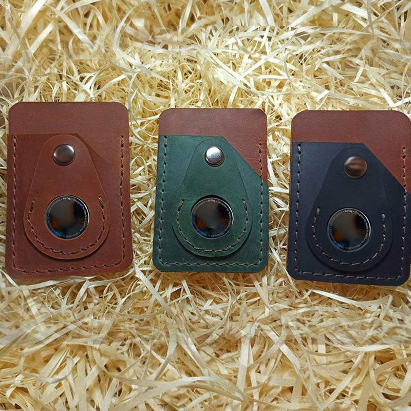 Leather Airtag Wallet Purse Personalized Mens Money Wallet Card Holder