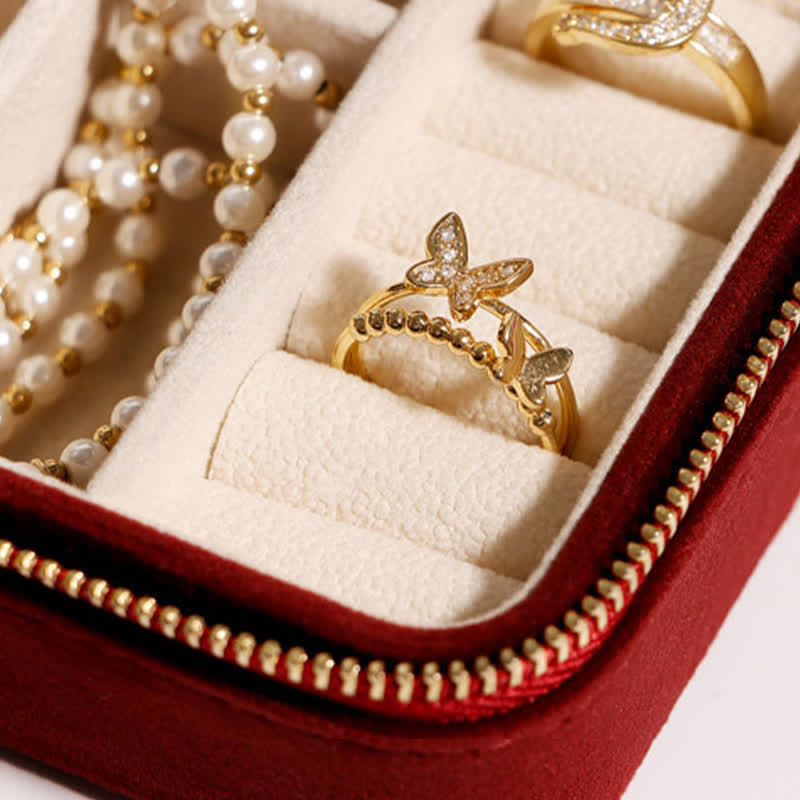 Storage Bag for Women Luxury with Mirror Mini Jewelry Box - image 1