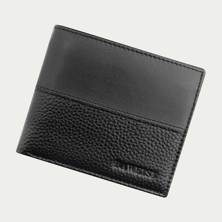 Leather Wallet For Men Anti Theft RFID Black Purse