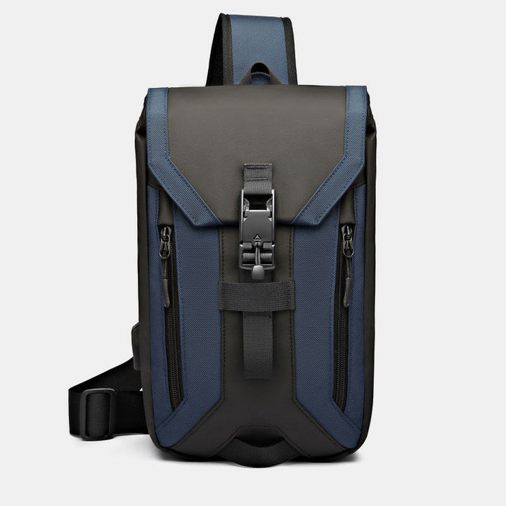 Water-Resistant Sling Bag With USB Charging Port