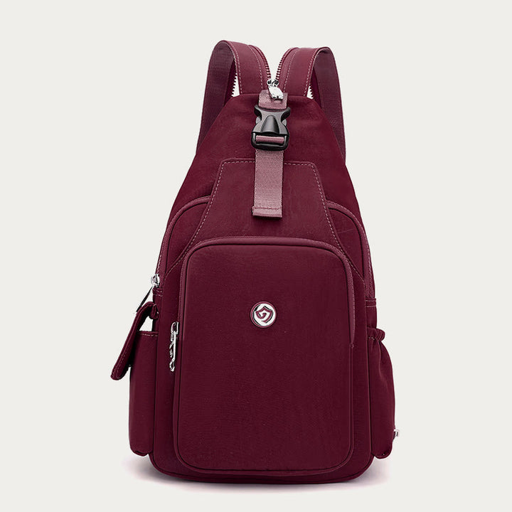 Multifunctional Sling Bag For Women Portable Waterproof Nylon Backpack