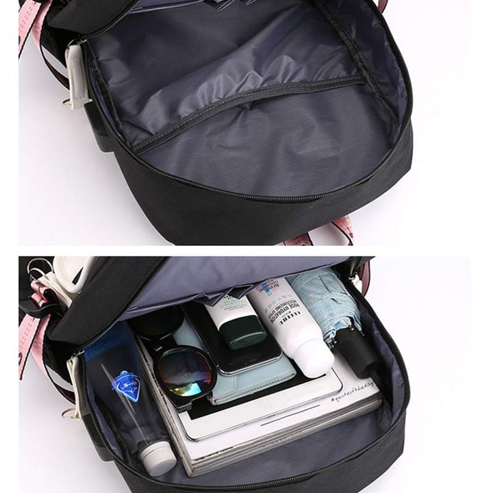Teenage Girls School Backpack Student Bookbag with USB & Earphone Port