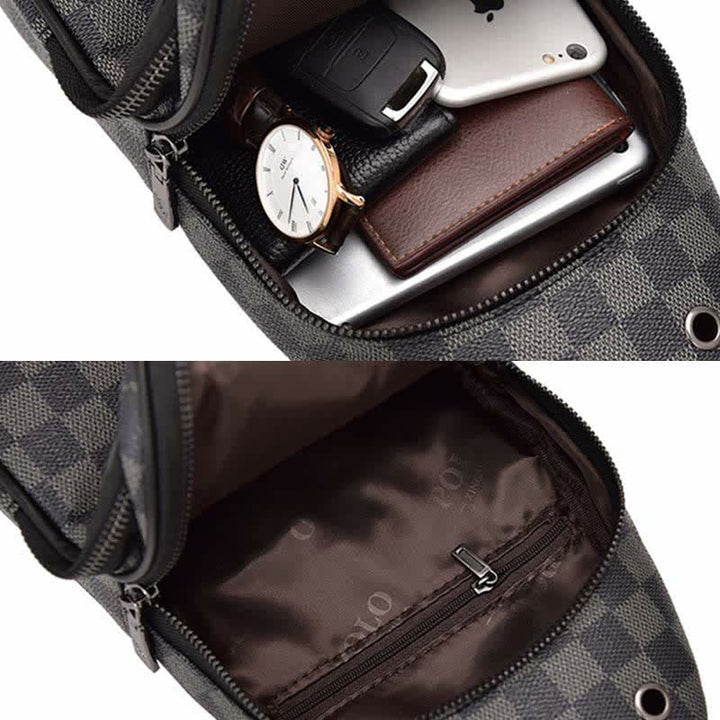 Men Outdoor Casual Travel Hiking Crossbody Chest Sling Bag One-Shoulder Strap