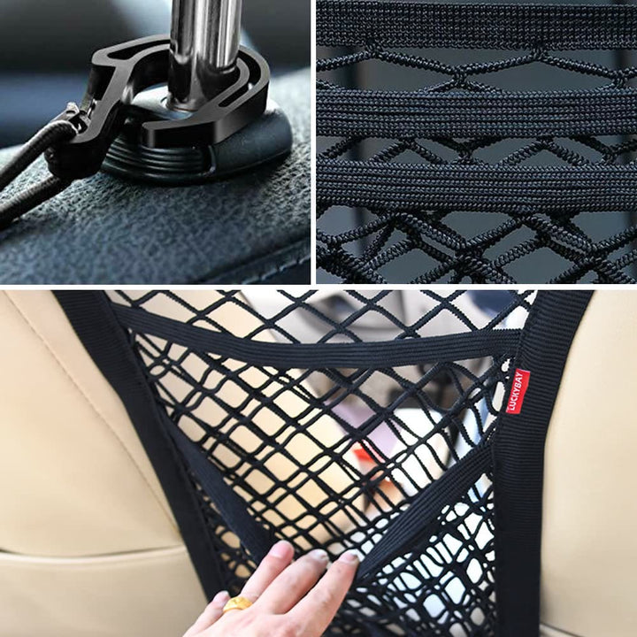 Car Organizer Mesh Pocket For Seat Back Pet Kids