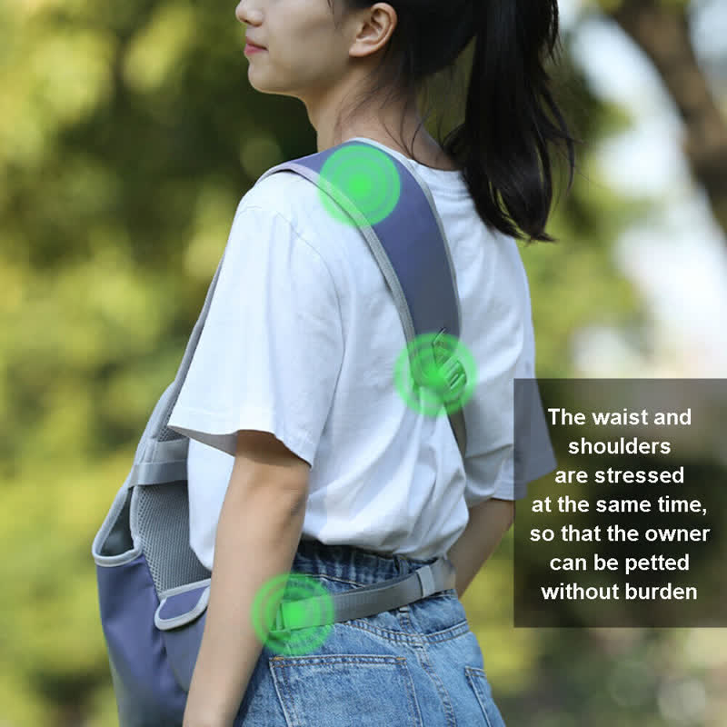 Comfortable Sturdy Reflective Sling Bag For Small Pet Cat Dog