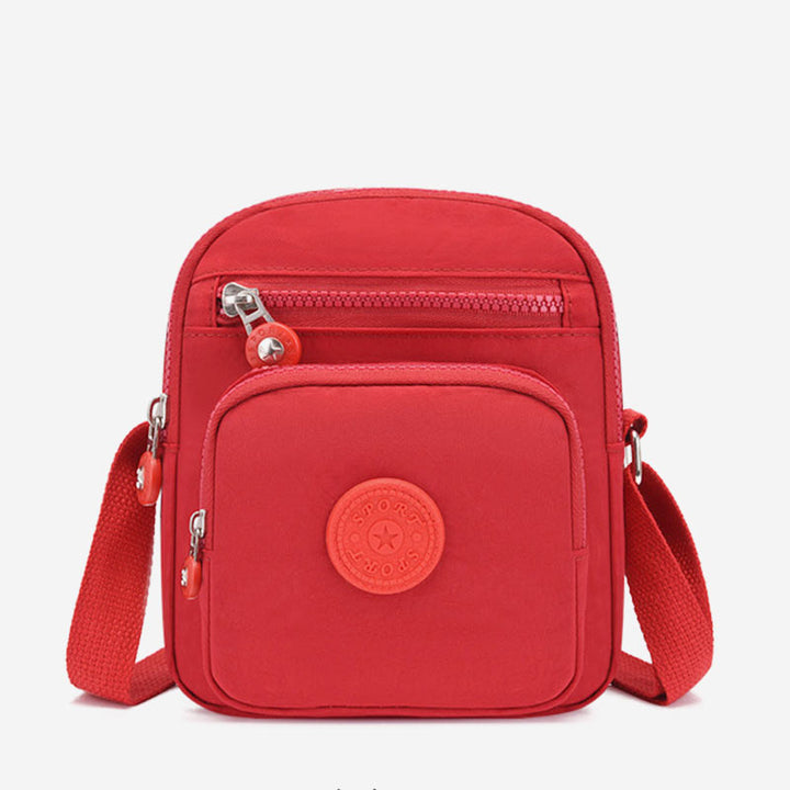 Lightweight Small Solid Color Crossbody Bag Multi-Pocket Cell Phone Purse