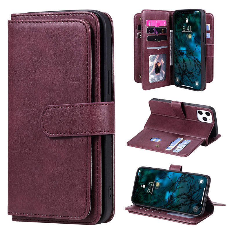 Wallet Case Lightweight Flip Case with Credit Card Holder - Maroon - iPhone7/8/SE2020/6/6s - image 0