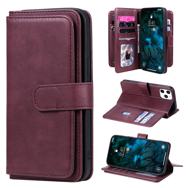Wallet Case Lightweight Flip Case with Credit Card Holder - Maroon - iPhone7/8/SE2020/6/6s - image 0