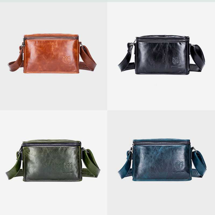 Large Capacity Genuine Leather Waterproof Messenger Bag