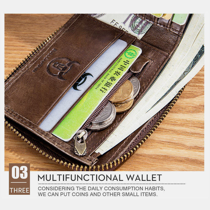 RFID Leather Multifunctional Wallet