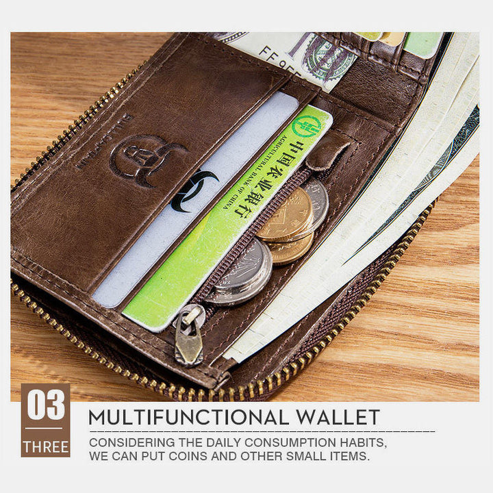 RFID Leather Multifunctional Wallet