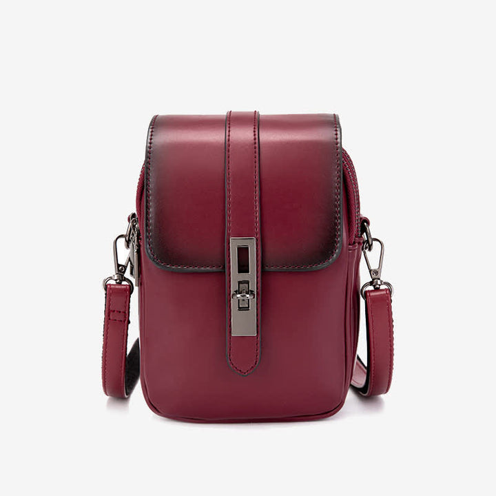 Retro Phone Bag Mini Leather Crossbody Bag Wallet Purses for Women
