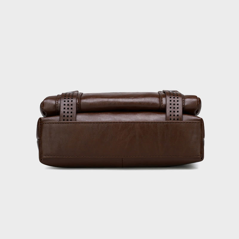 Retro Messenger Bag For Men Vertical Lightweight Crossbody Business Bag