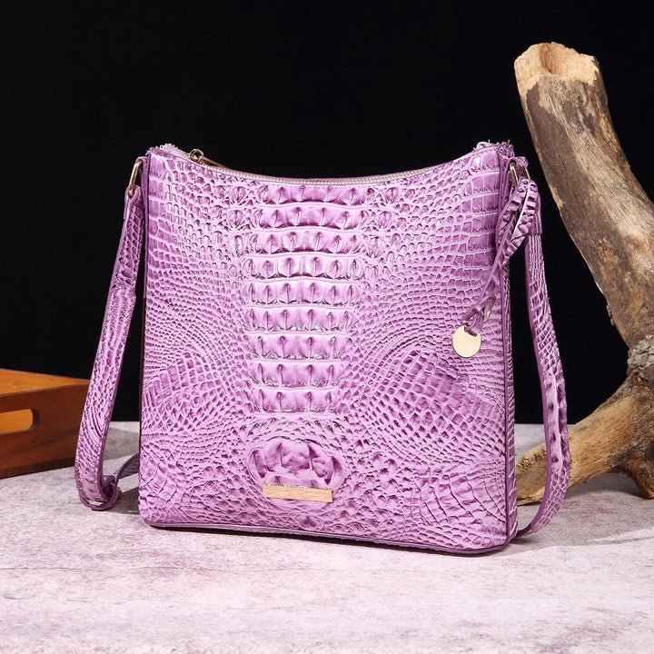 Crossbody Bag For Women Retro Crocodile Pattern Leather Dating Bag