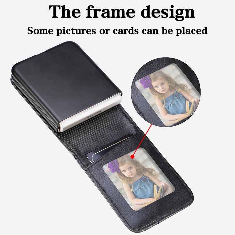 Samsung Galaxy Z Flip& Z Flip 3/4/5/6 Phone Case Leather Phone Bag with Multi-Slot