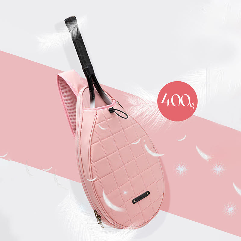 Racket Bag For Women Plaid Pattern Waterproof Polyester Crossbody Bag - image 5