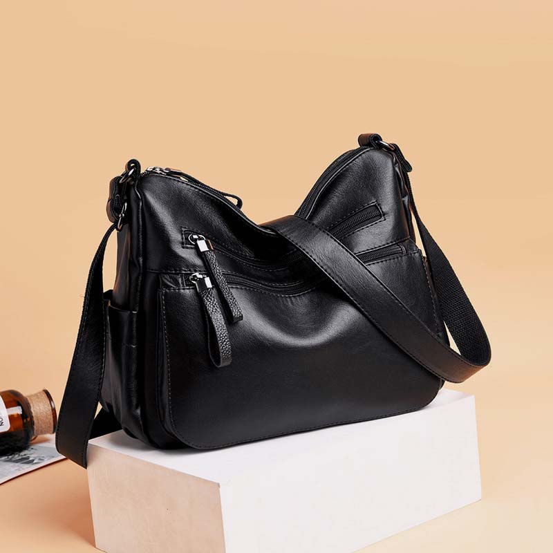 Retro Style Multi-Pocket Large Crossbody Bag - image 5