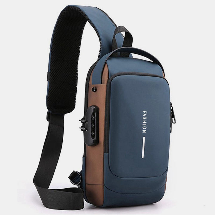 Anti-theft Sling Bag Cross Body Bag with USB Charging Port Password Locked