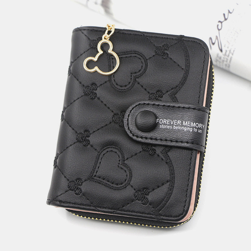 Cute Embroidery Wallet With Coin Purse
