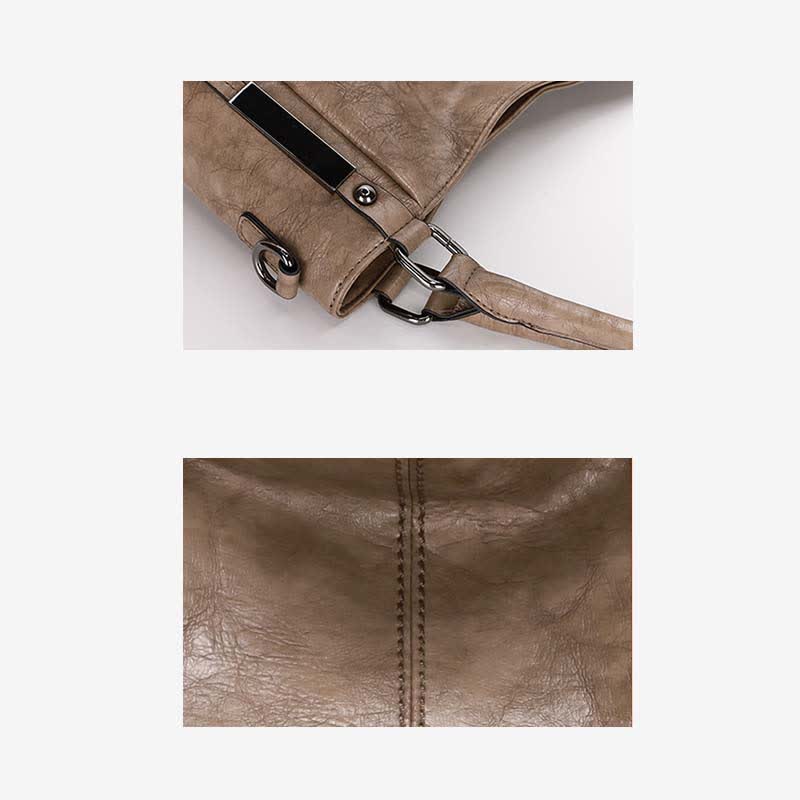 Leather Hobo Handbags for Women Designer Shoulder Purses Crossbody Tote