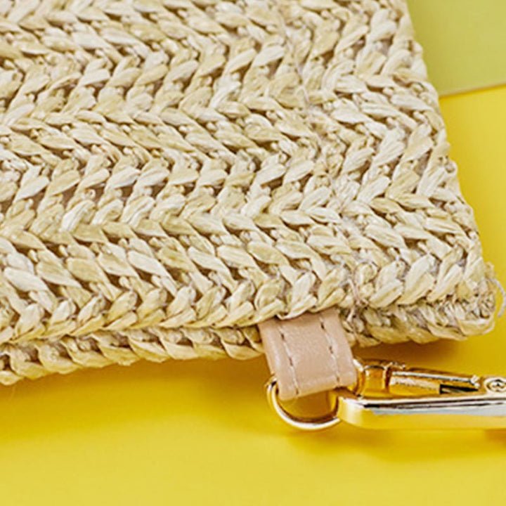 Handmade Straw Woven Phone Bag Mini Crossbody Bag